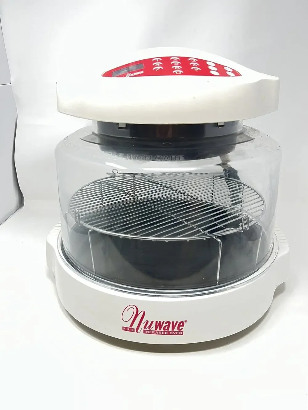 NuWave Pro Infrared Oven White/Red, Nu Wave 20331, Tested & Works